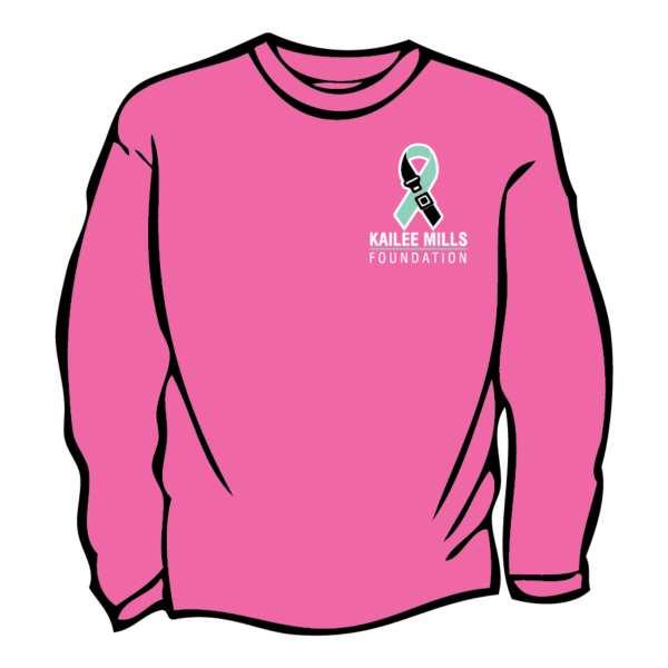 Kailee Mills Foundation long sleeve pink tshirt